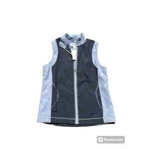 NWT LIZGOLF Full Zip Vest Size S Fully Lined Pocket Zip Light Blue Golf RP:80$